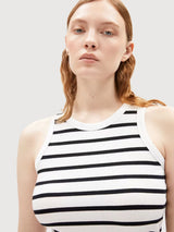 Top Kanitaa Righe Bianco-Nero Donna | Armedangels
