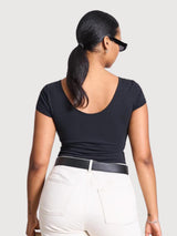 Aloe Soft Black Woman Cotton T-Shirt | Jan N June