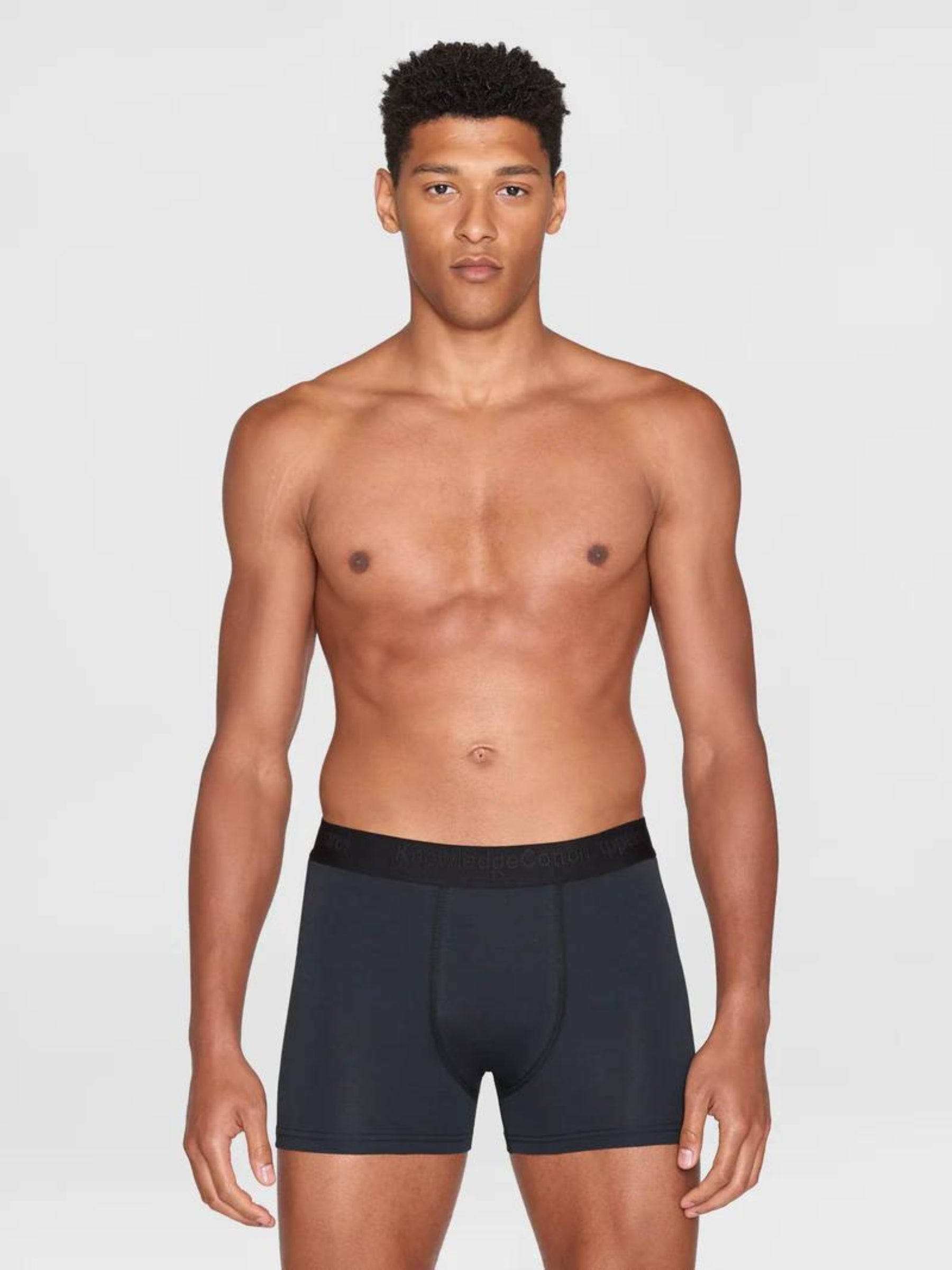 Boxer uomo 2 confezioni in cotone organico nero | Knowledge Cotton Apparel