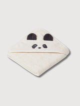 Towel Albert Hooded Panda White Organic Cotton | Liewood