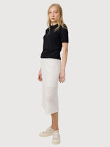 Milja Knitted Skirt White | Makia