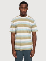 T-Shirt Bold Striped Man Olive/Multicolor | Mazine