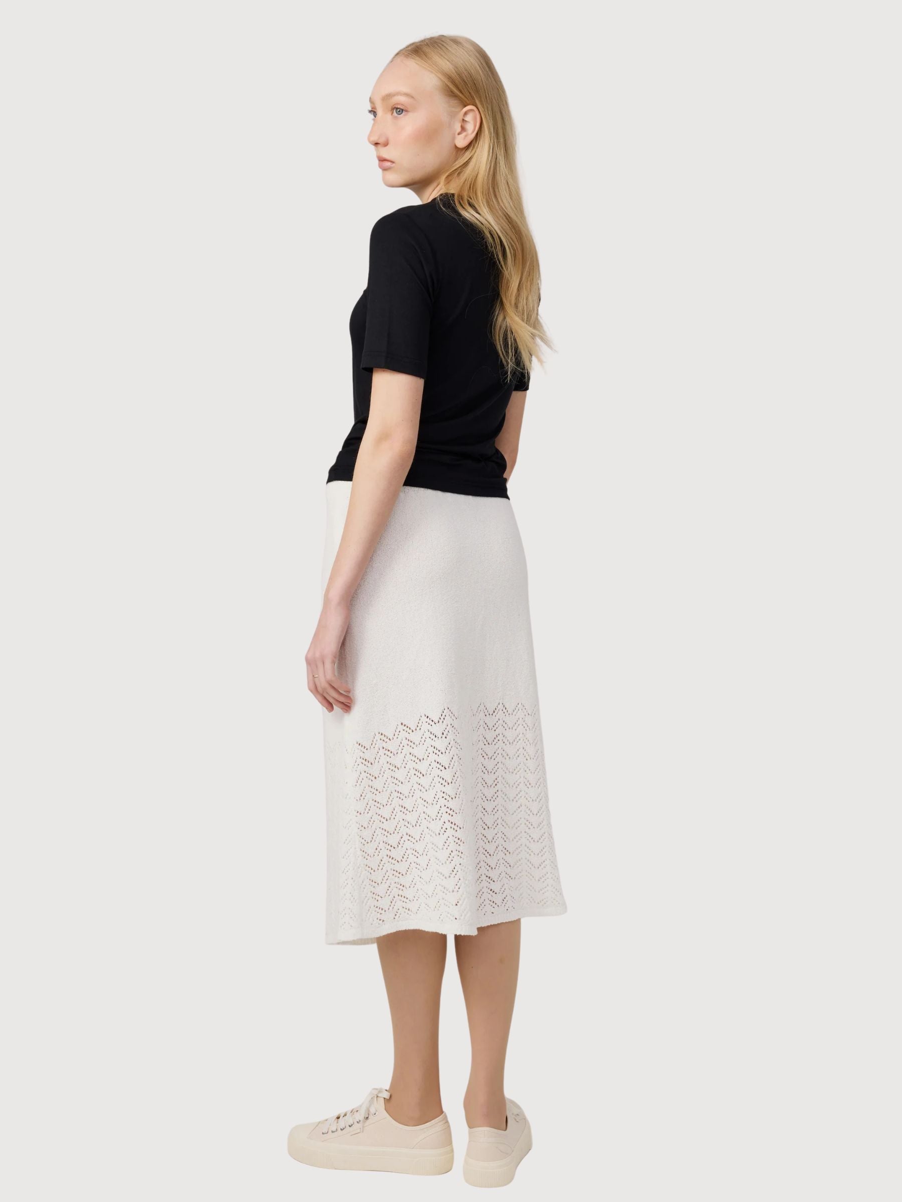 Milja Knitted Skirt White | Makia