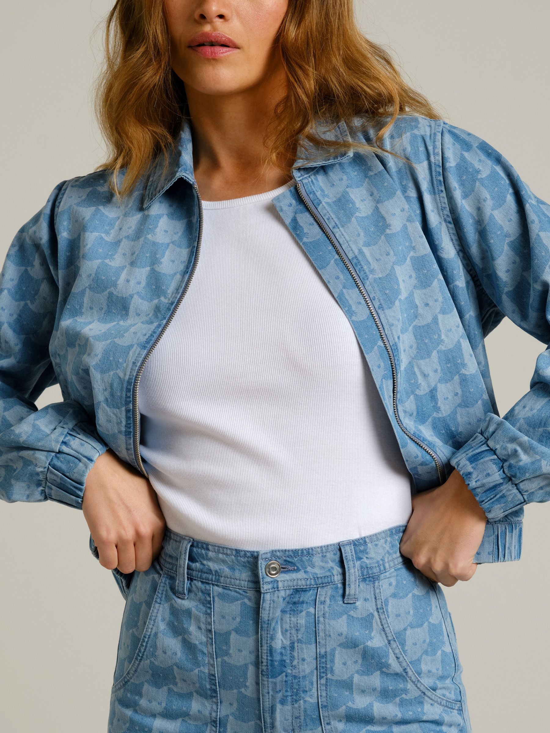 Jacke Sunna Denim PapitaCat Hellblau | Dedicated