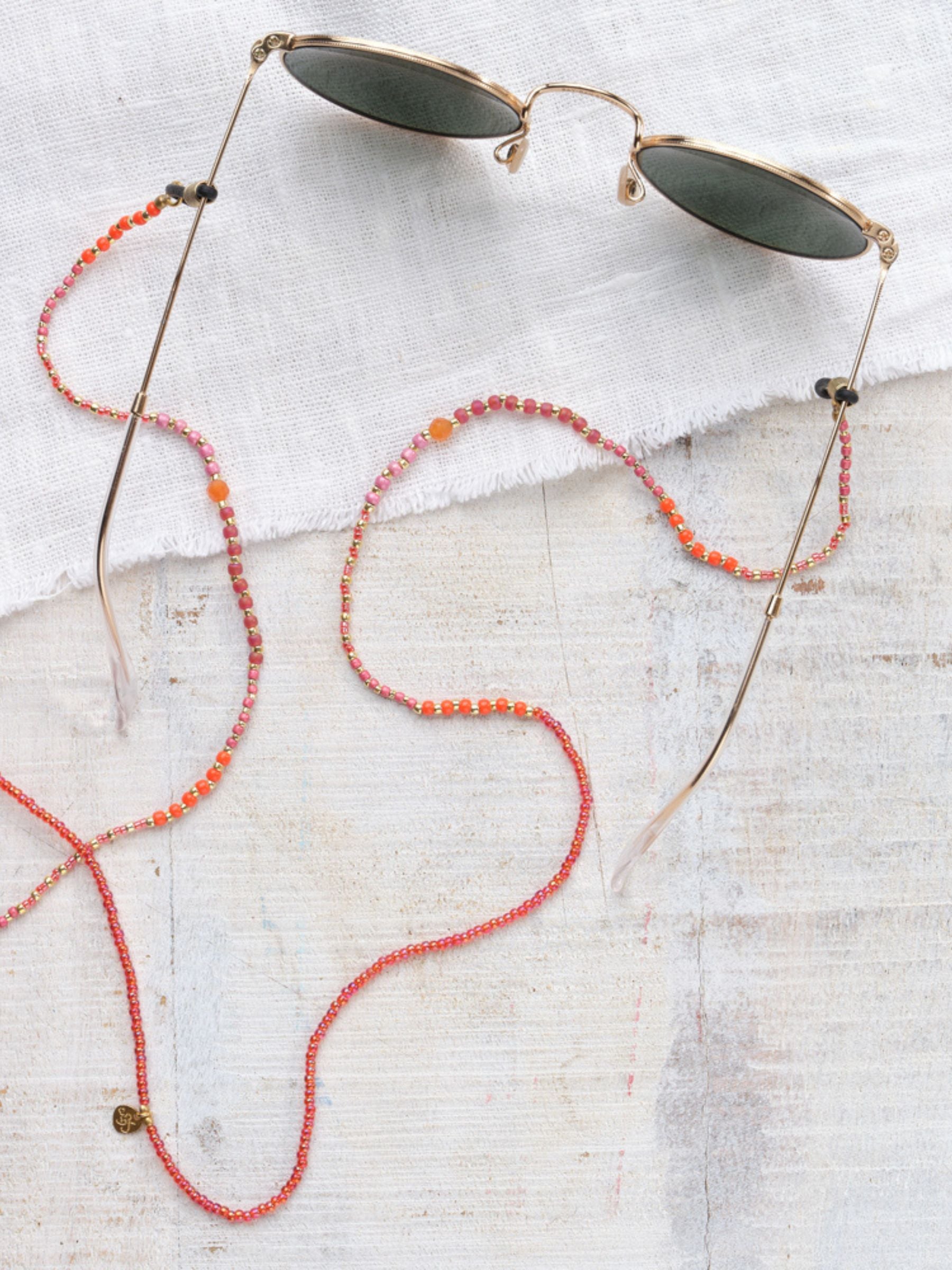 Glasses Cord Coast Carnelian Gold | A Beautiful Story