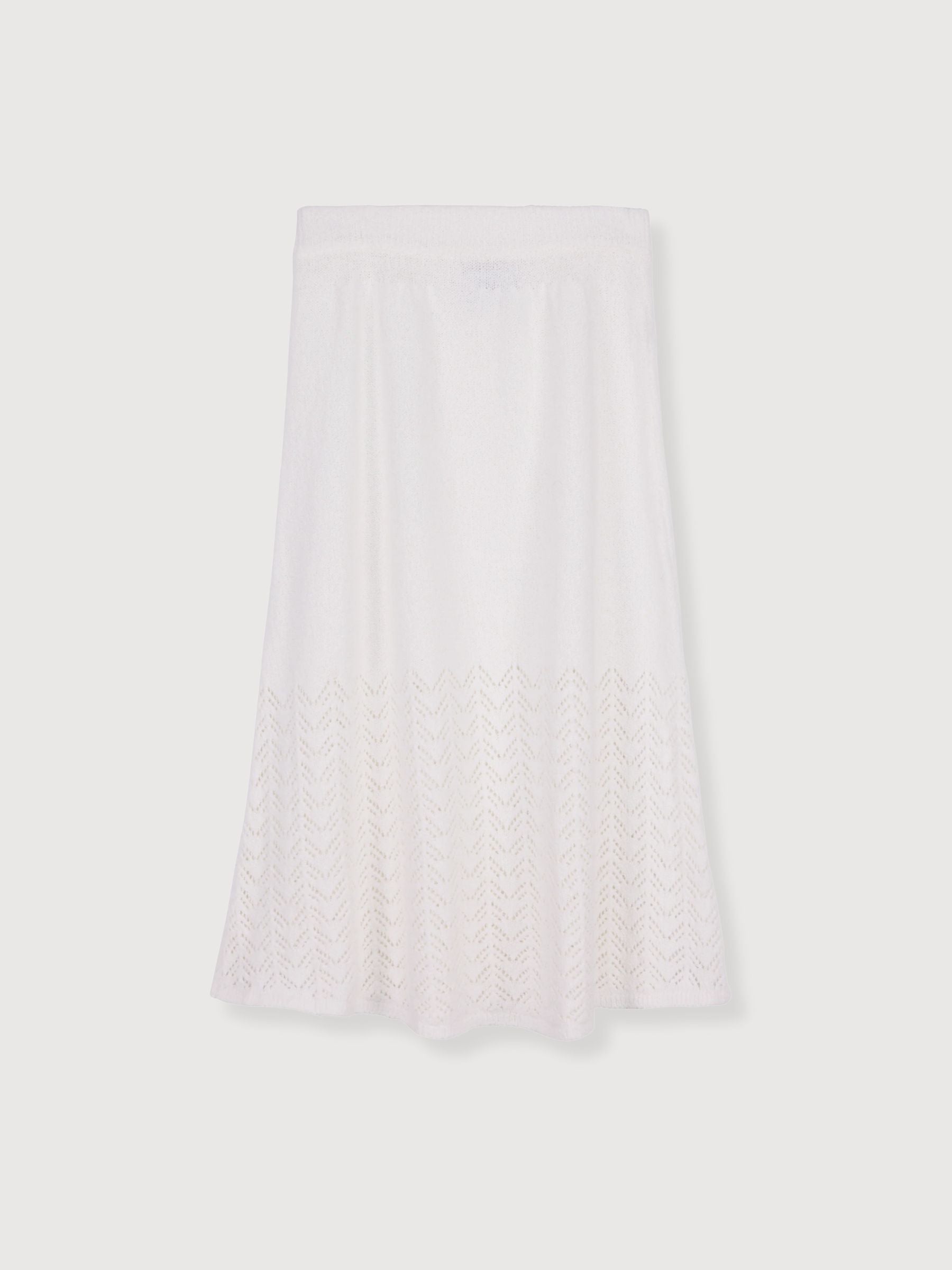 Milja Knitted Skirt White | Makia