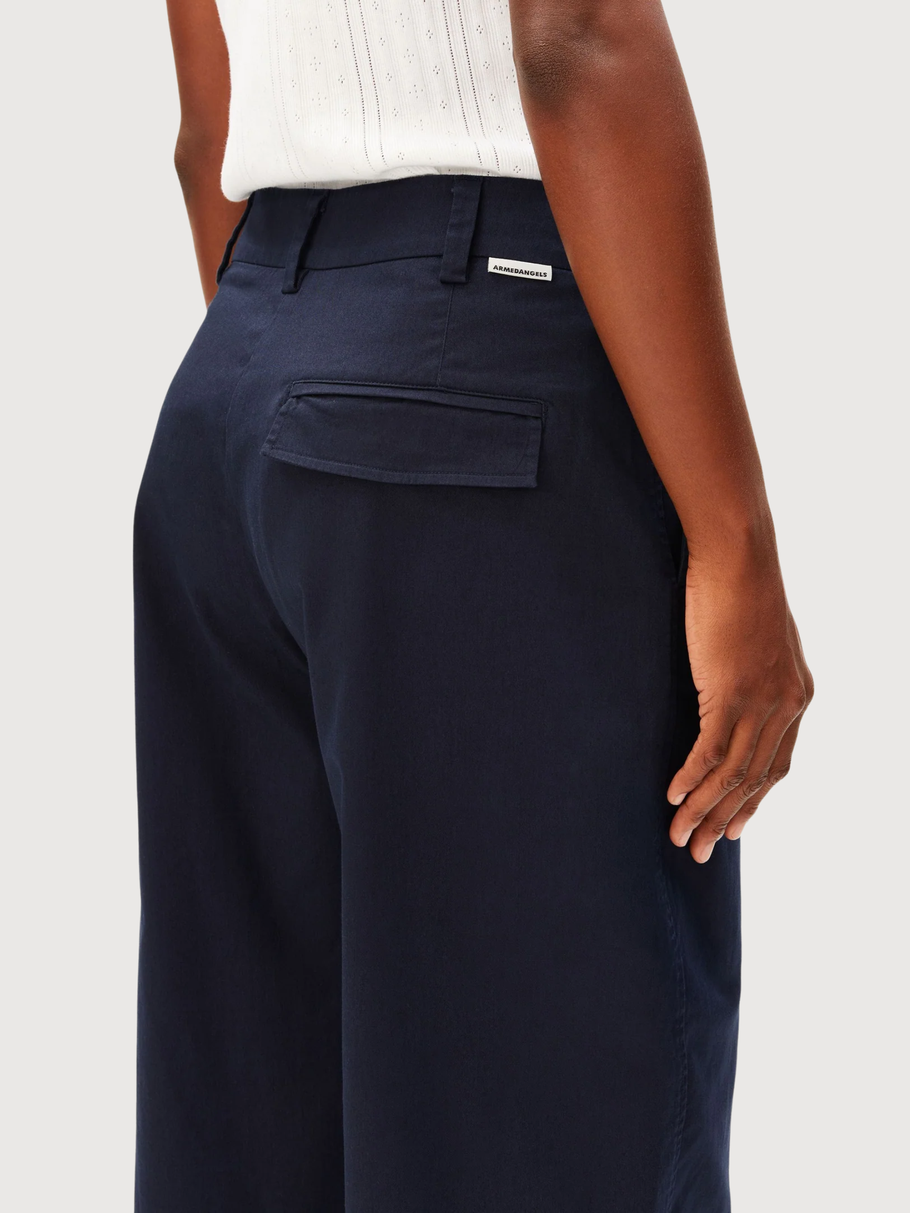 Pant Barrel Leg Twill Night Sky | Armedangels