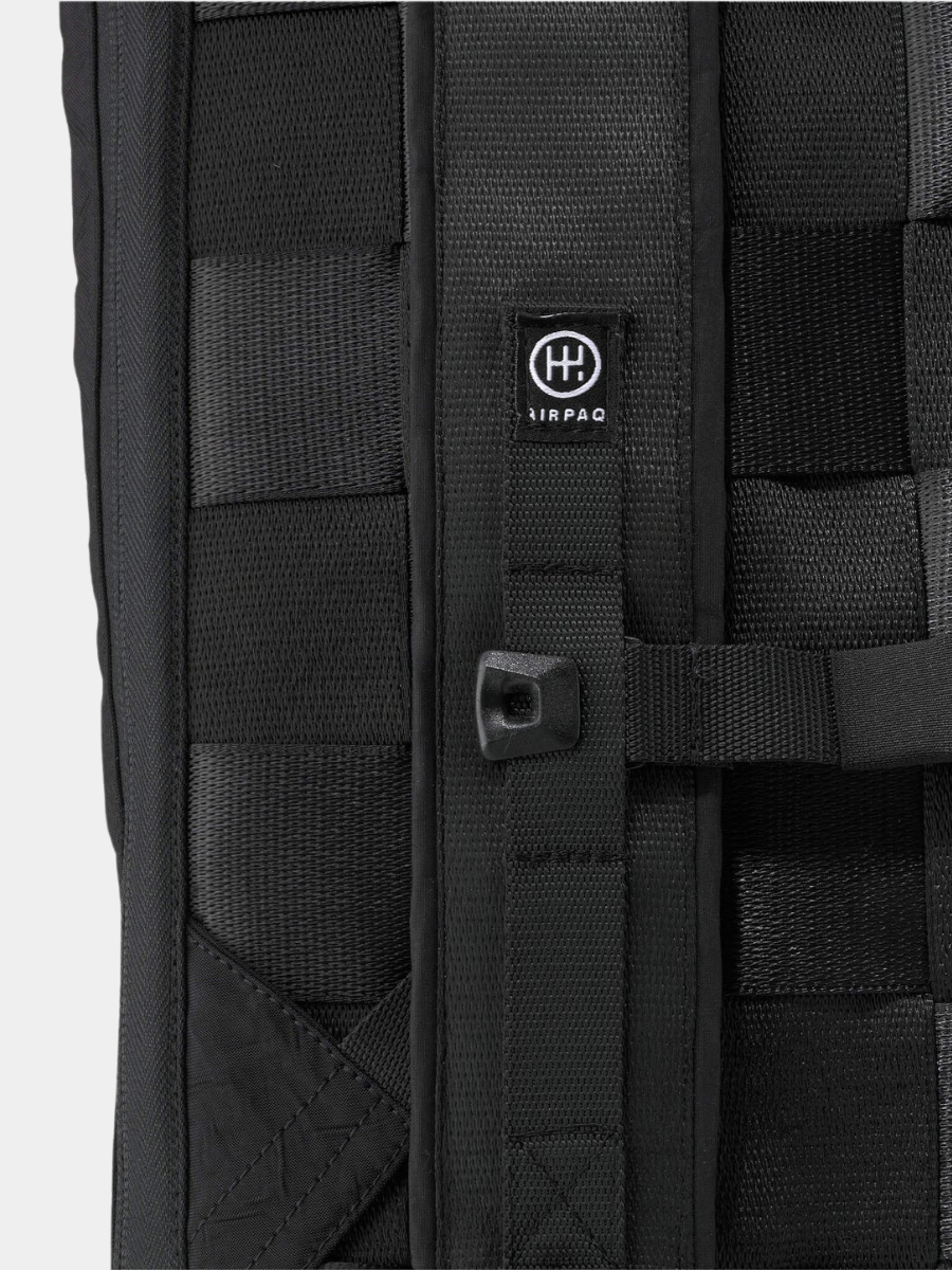Rucksack Rolltop Biq 2.0 Schwarz aus recyceltem Material | Airpaq