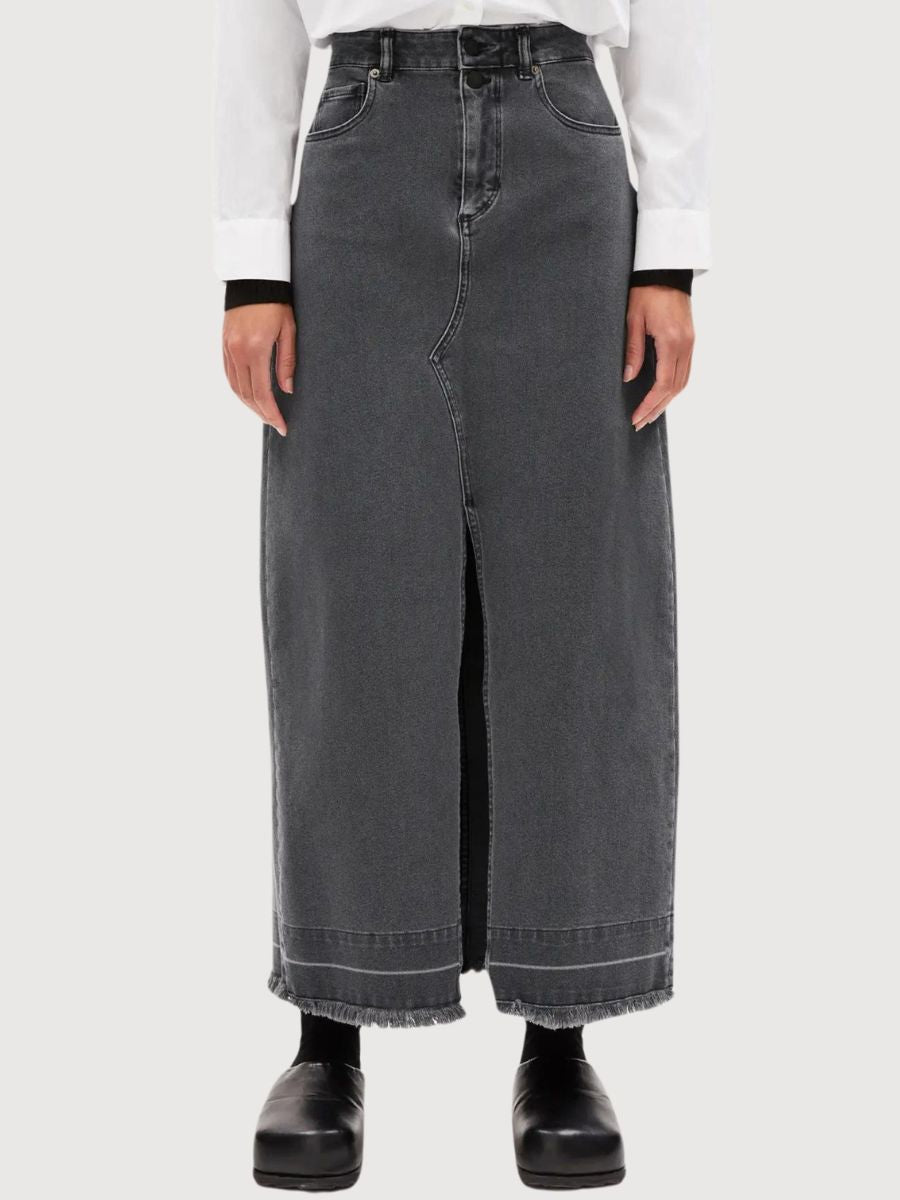Gonna kitaa demi Jeans Grigioscuro | Armedangels