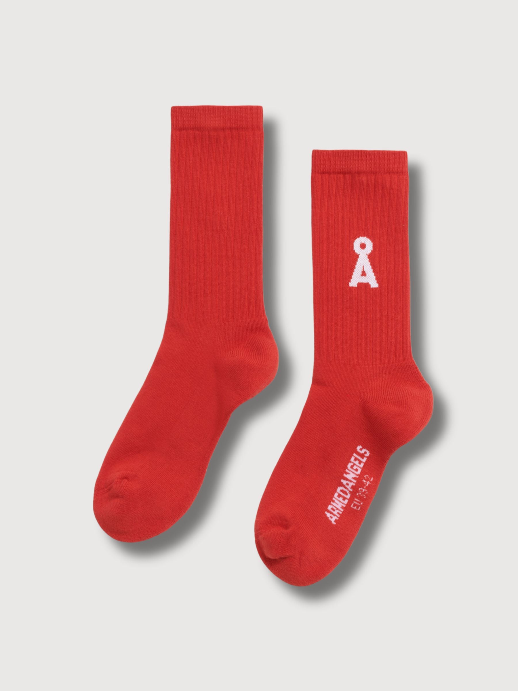 Saamus Bold Coral Blush Unisex Socks | Armedangels