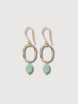 Anmutige Aventurine Gold Ohrringe i eine schöne St