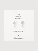Ohrringe Mini Coin Rose Quarz | A Beautiful Story