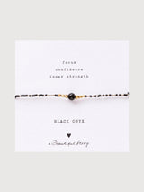 Iris-Karte Schwarz Onyx GP Armband | A Beautiful Story