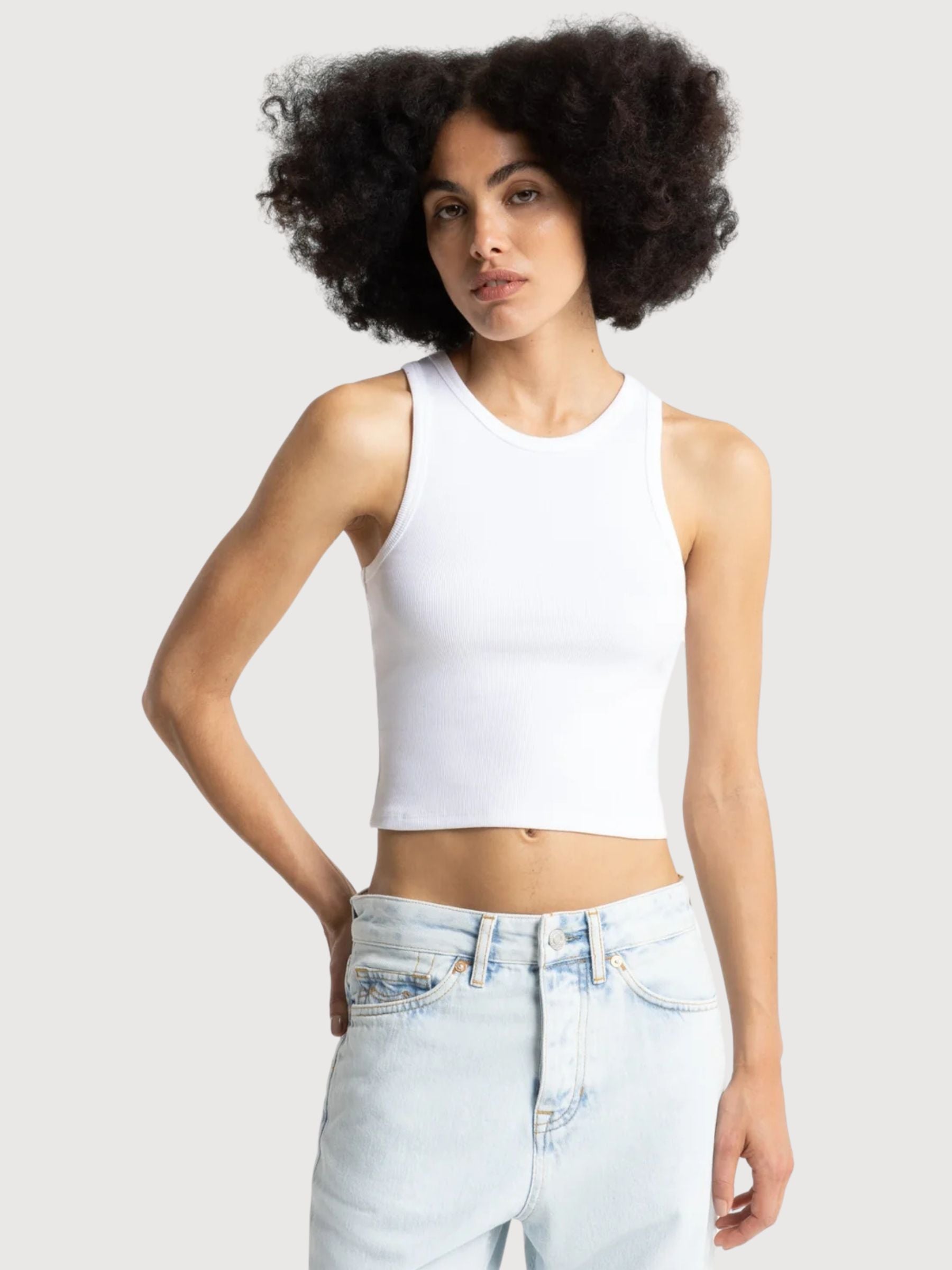 Joou Tank Top Weiß Frauen | King Of Indigo
