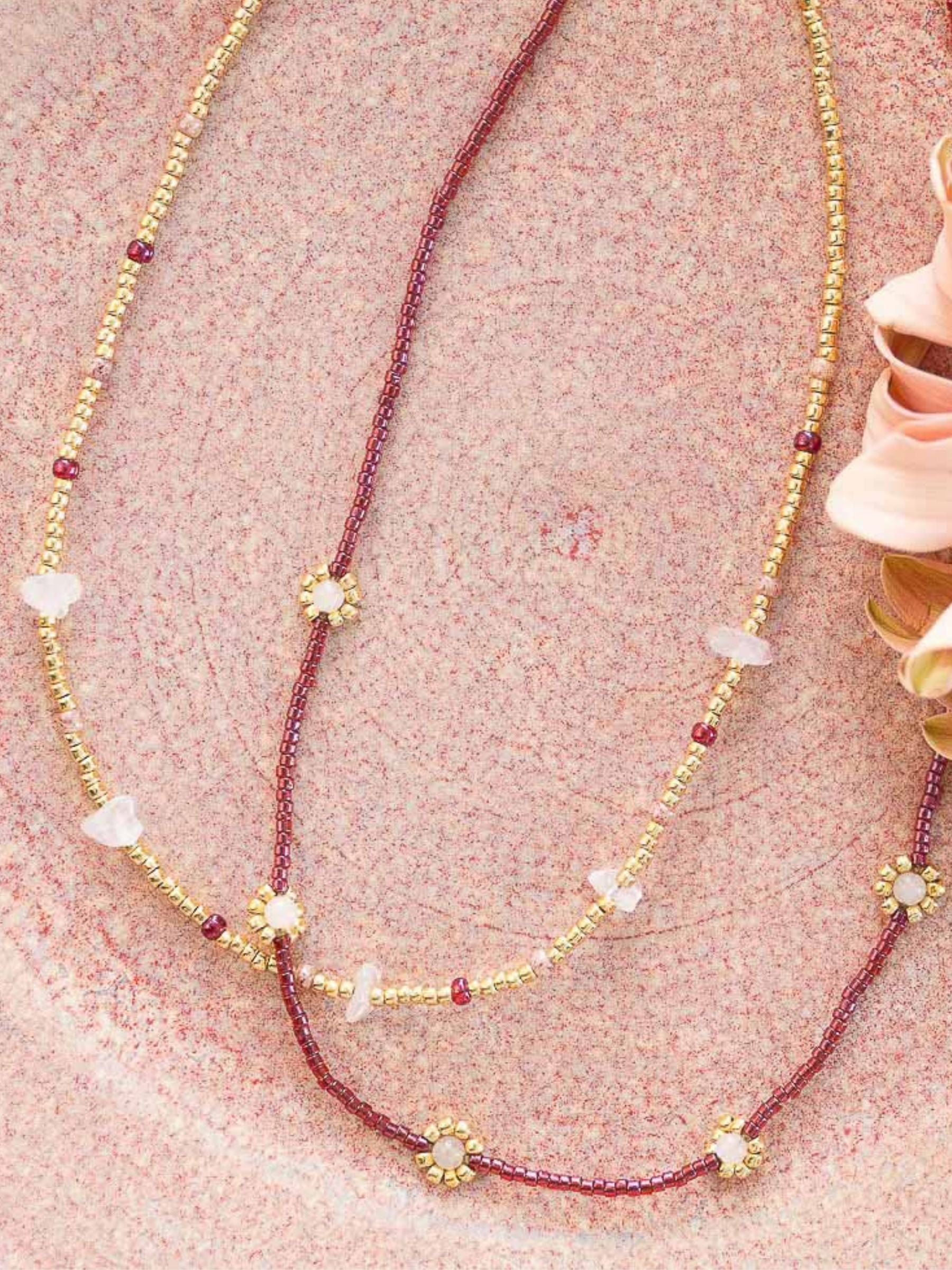 Collana Believing in quarzo rosa | A Beautiful Story
