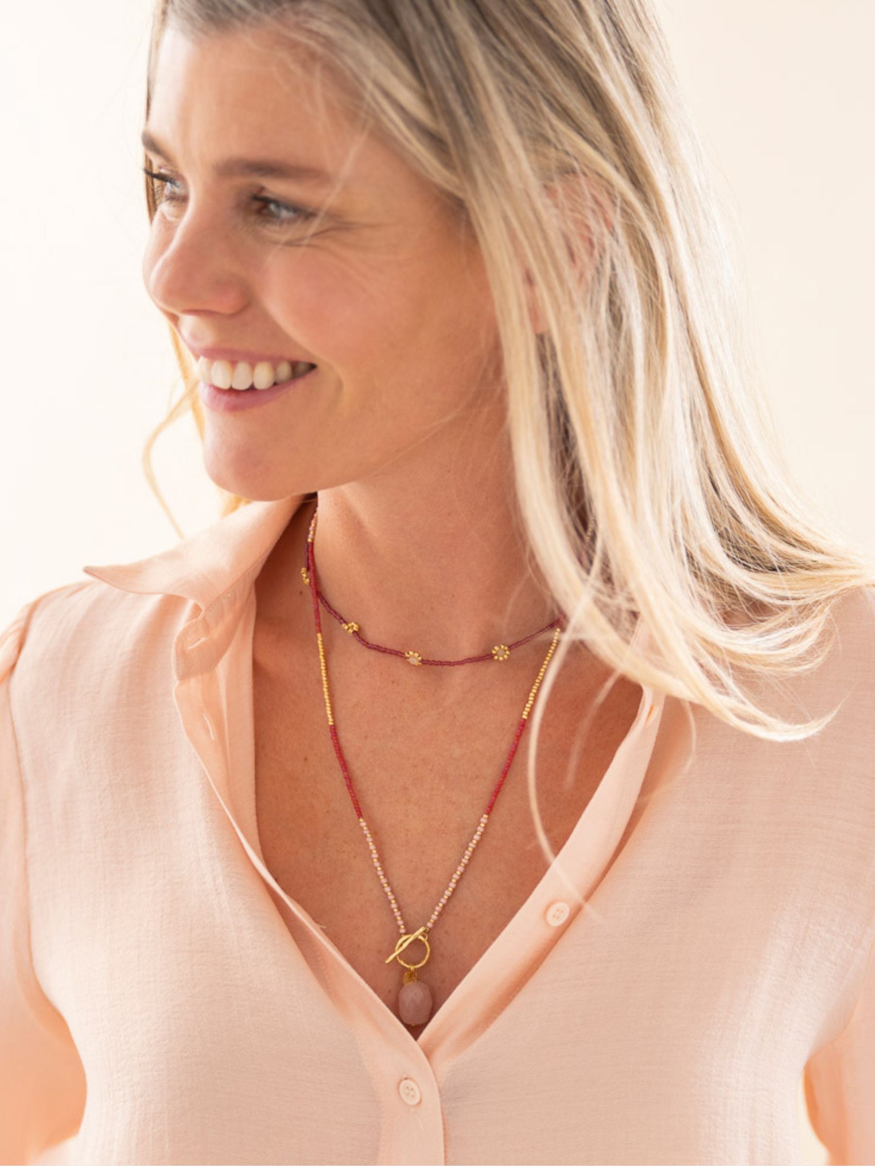 Flourish Rose Quartz Necklace | A Beautiful Story