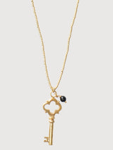 Necklace Paradise Gold Black Onyx Key | A Beautiful Story