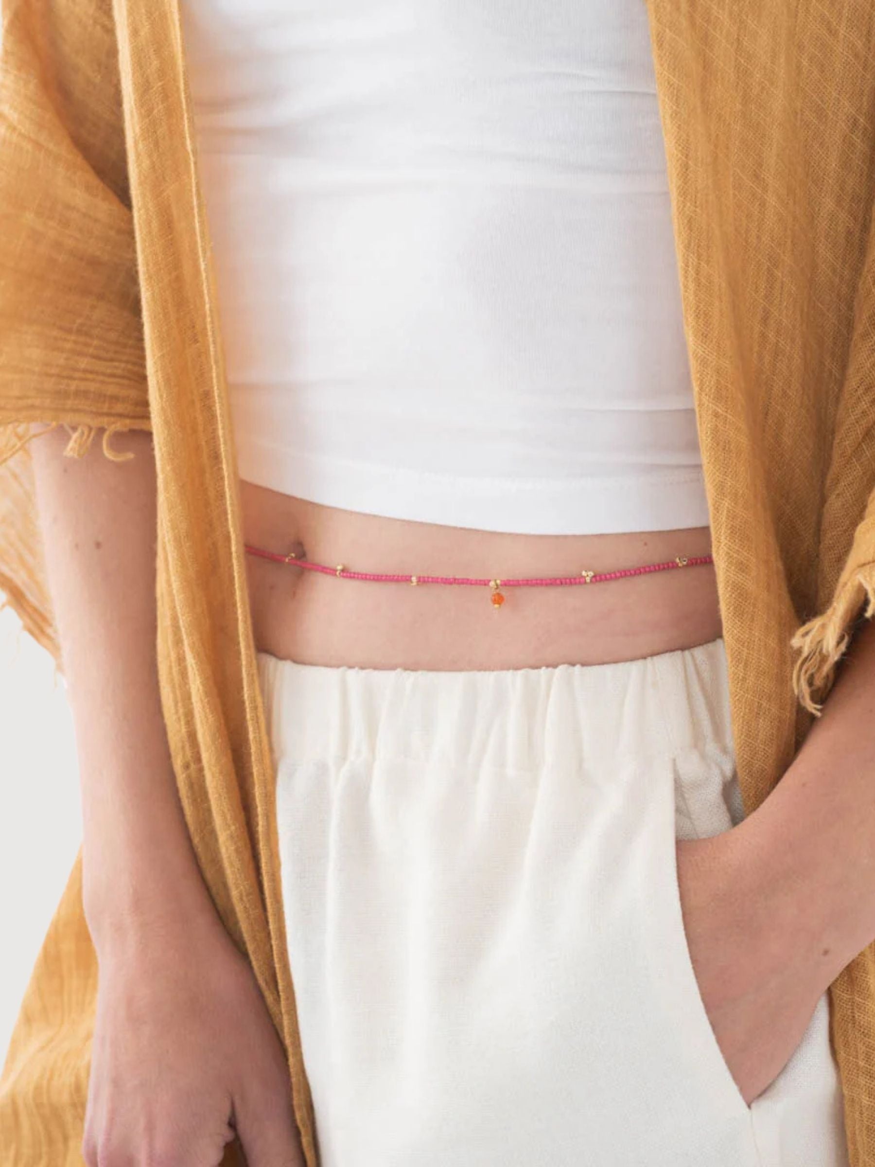 Festival Carnelian Gold Body Chain | A Beautiful Story