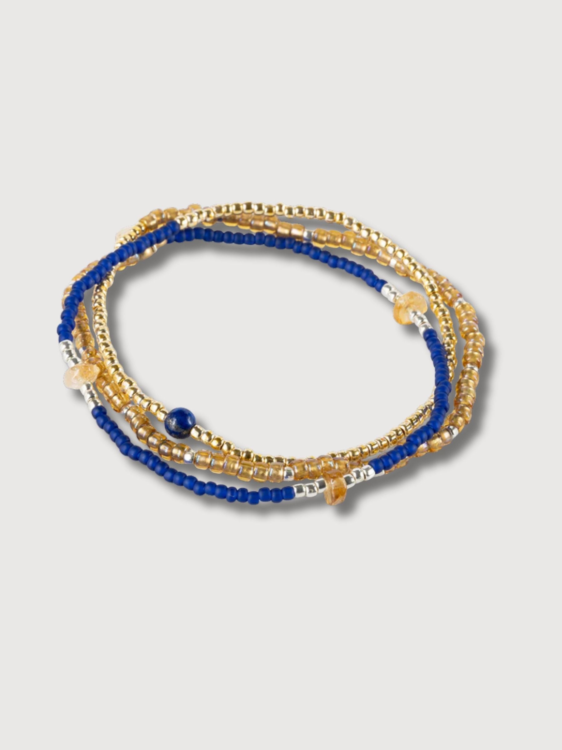 Balanced Citrine Lapis Lazuli Bracelet GC | A Beautiful Story