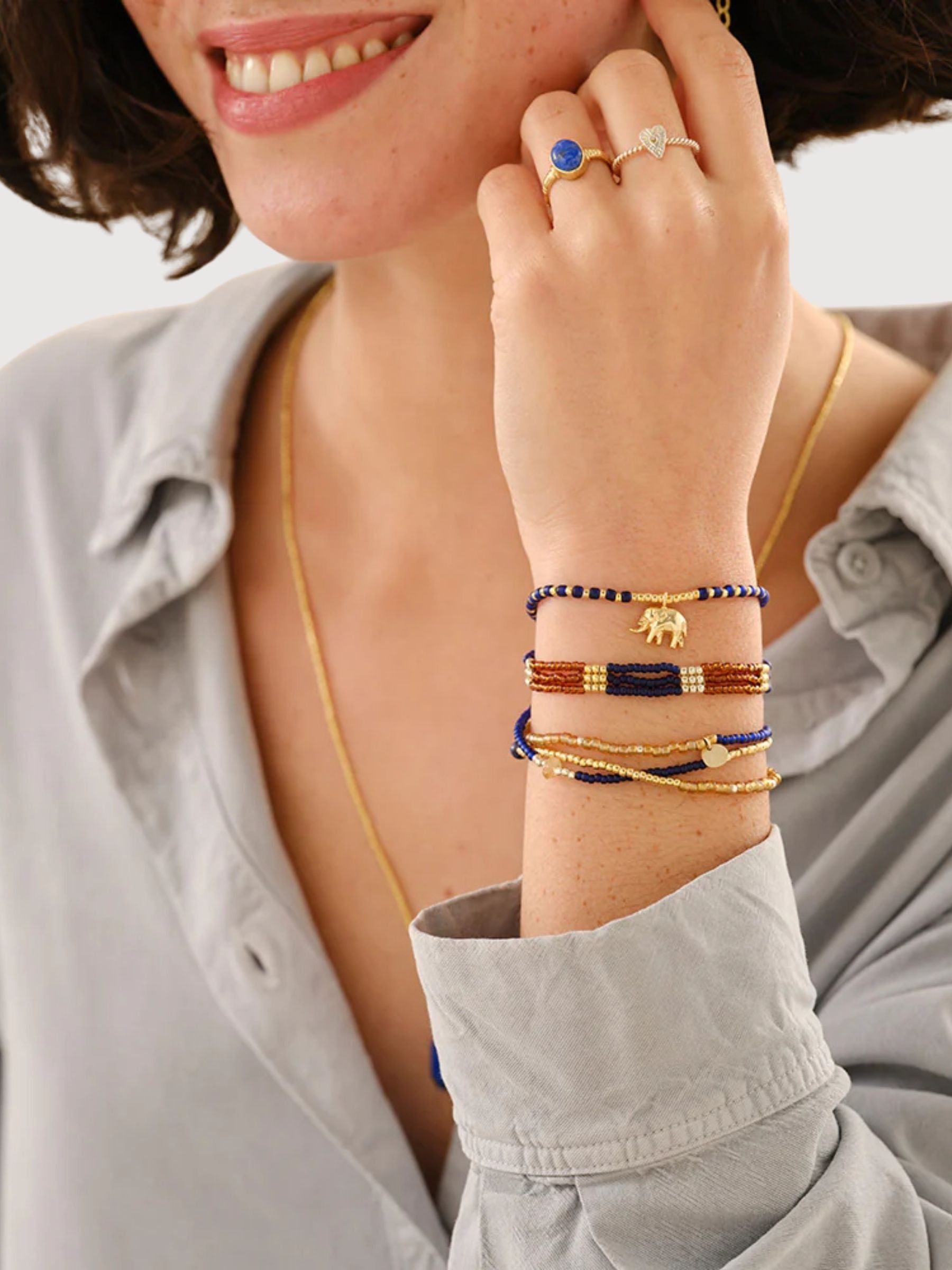Balanced Citrine Lapis Lazuli Bracelet GC | A Beautiful Story