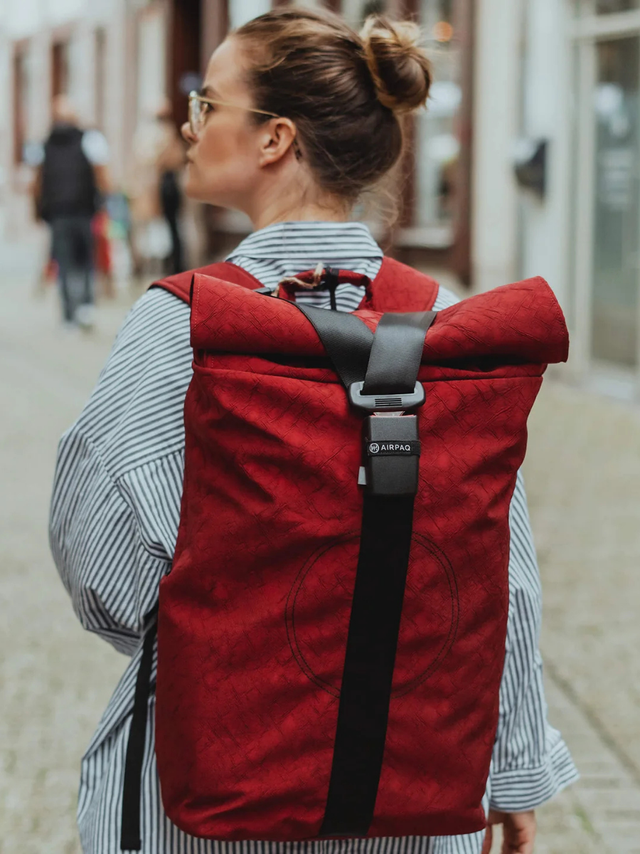 Rucksack Rolltop Biq 2.0 Rot | Airpaq