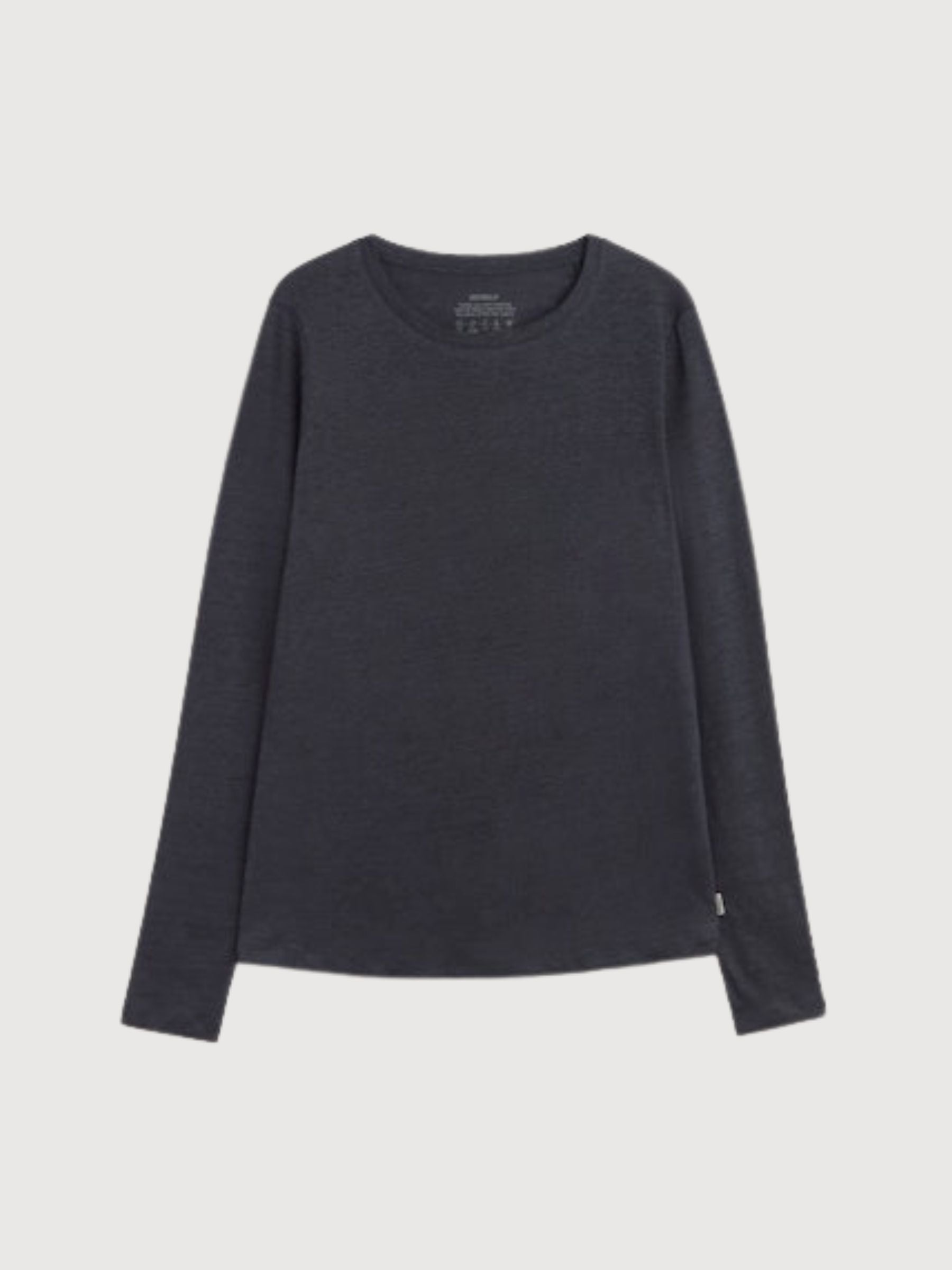 Langarmshirt Cale Woman Storm Blue Leinen | Ecoalf