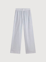 Trouser Moss Woman Ecru/Blue Stripes | Ecoalf