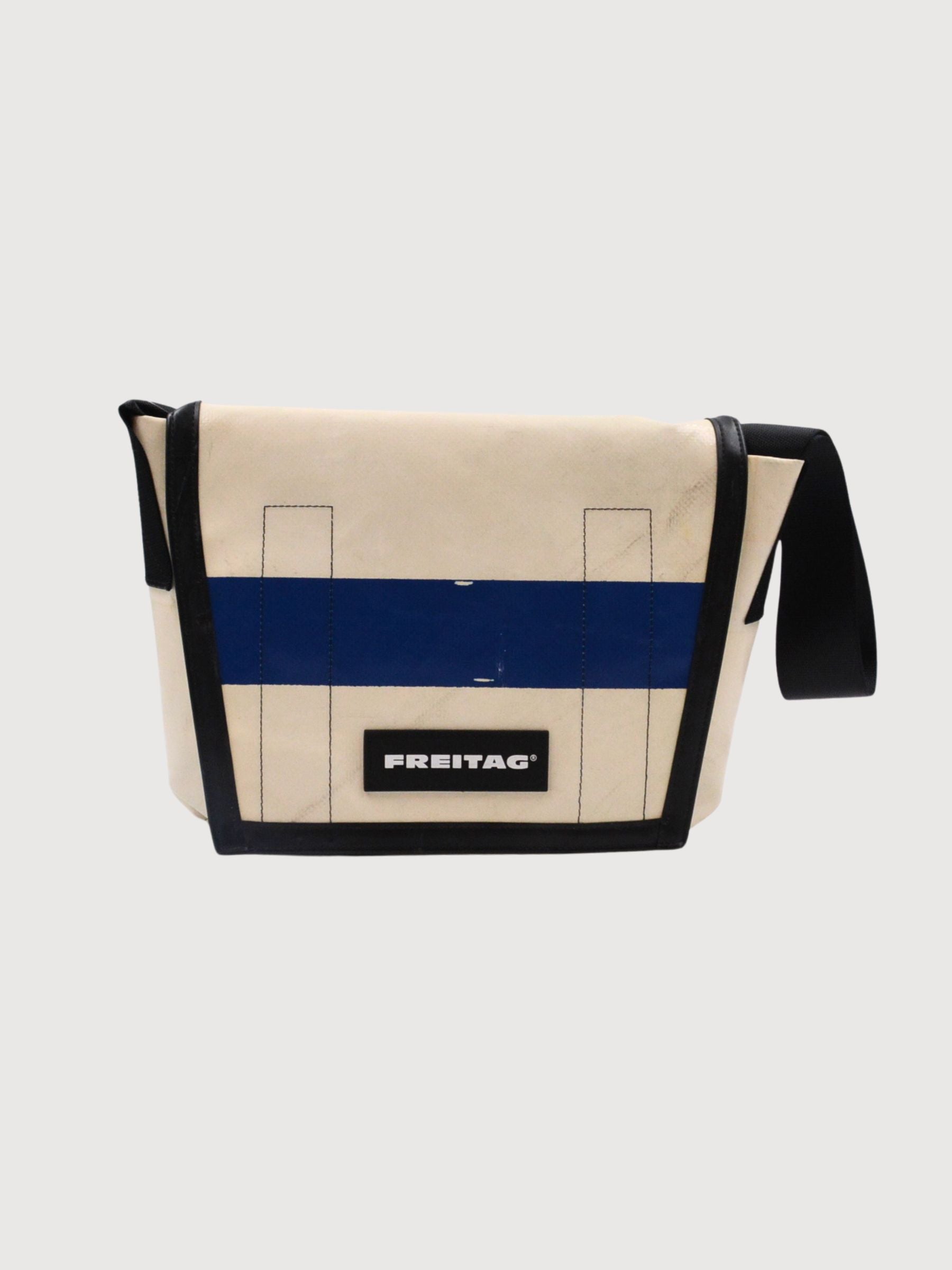Borsa a tracolla Lassie bianca/blu | Freitag