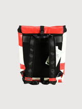 Backpack F155 Clapton Red & White In Used Truck Tarps | Freitag