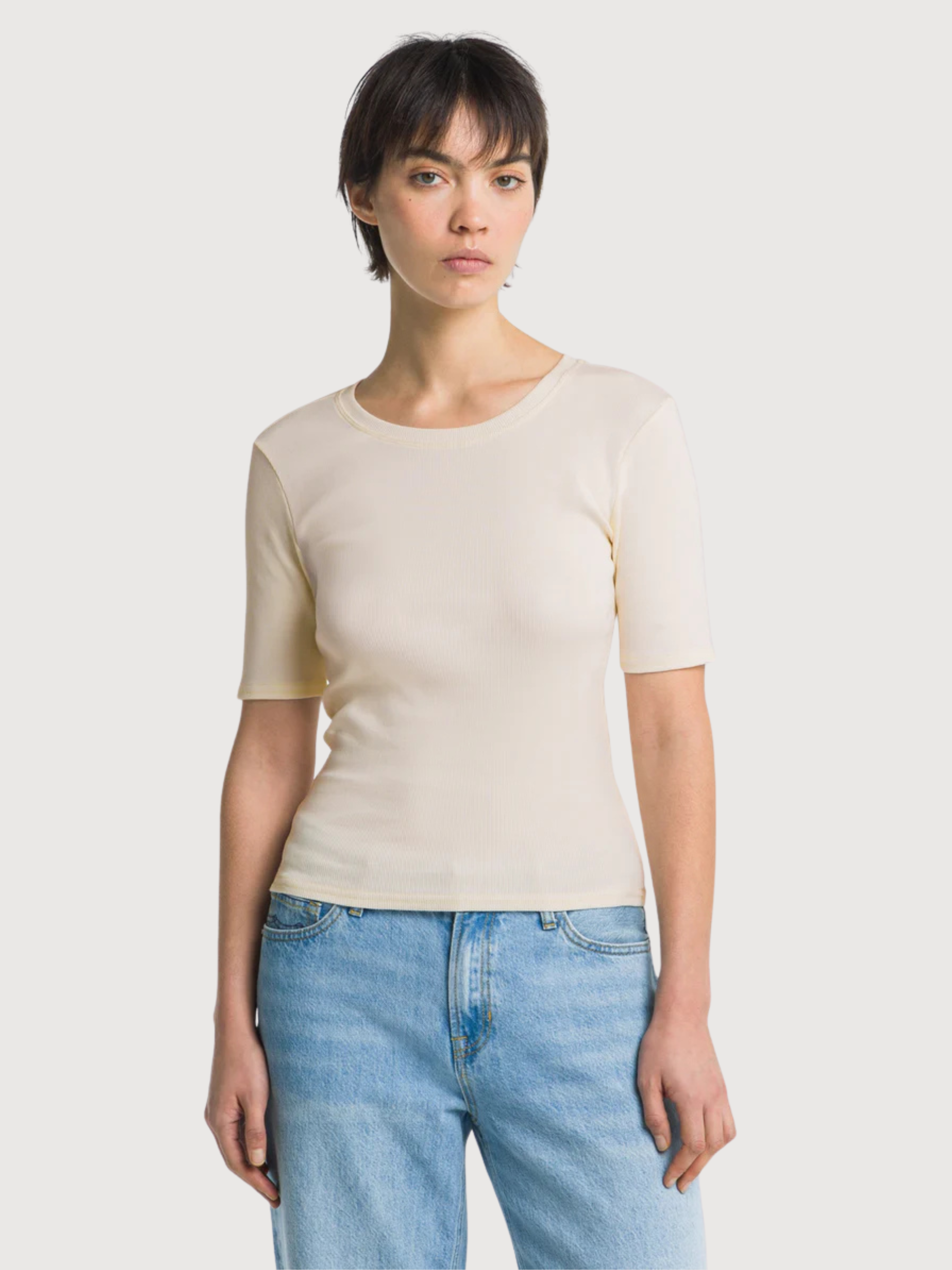 Rina T -Shirt Weiß Baumwolle | Kings of Indigo
