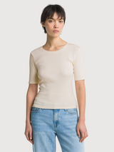 Rina T -Shirt Weiß Baumwolle | Kings of Indigo