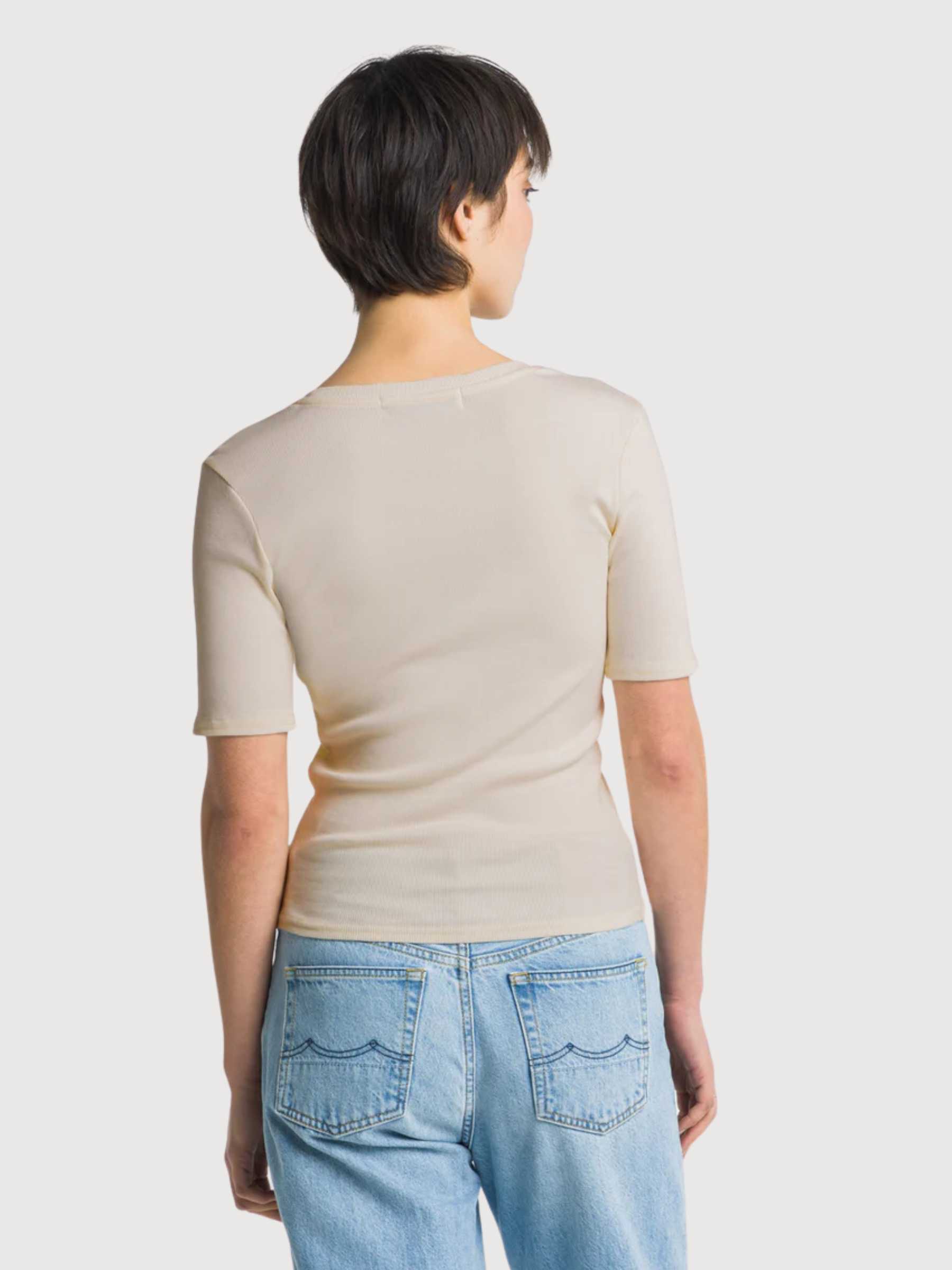 Rina T -Shirt Weiß Baumwolle | Kings of Indigo