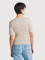 Rina T -Shirt Weiß Baumwolle | Kings of Indigo