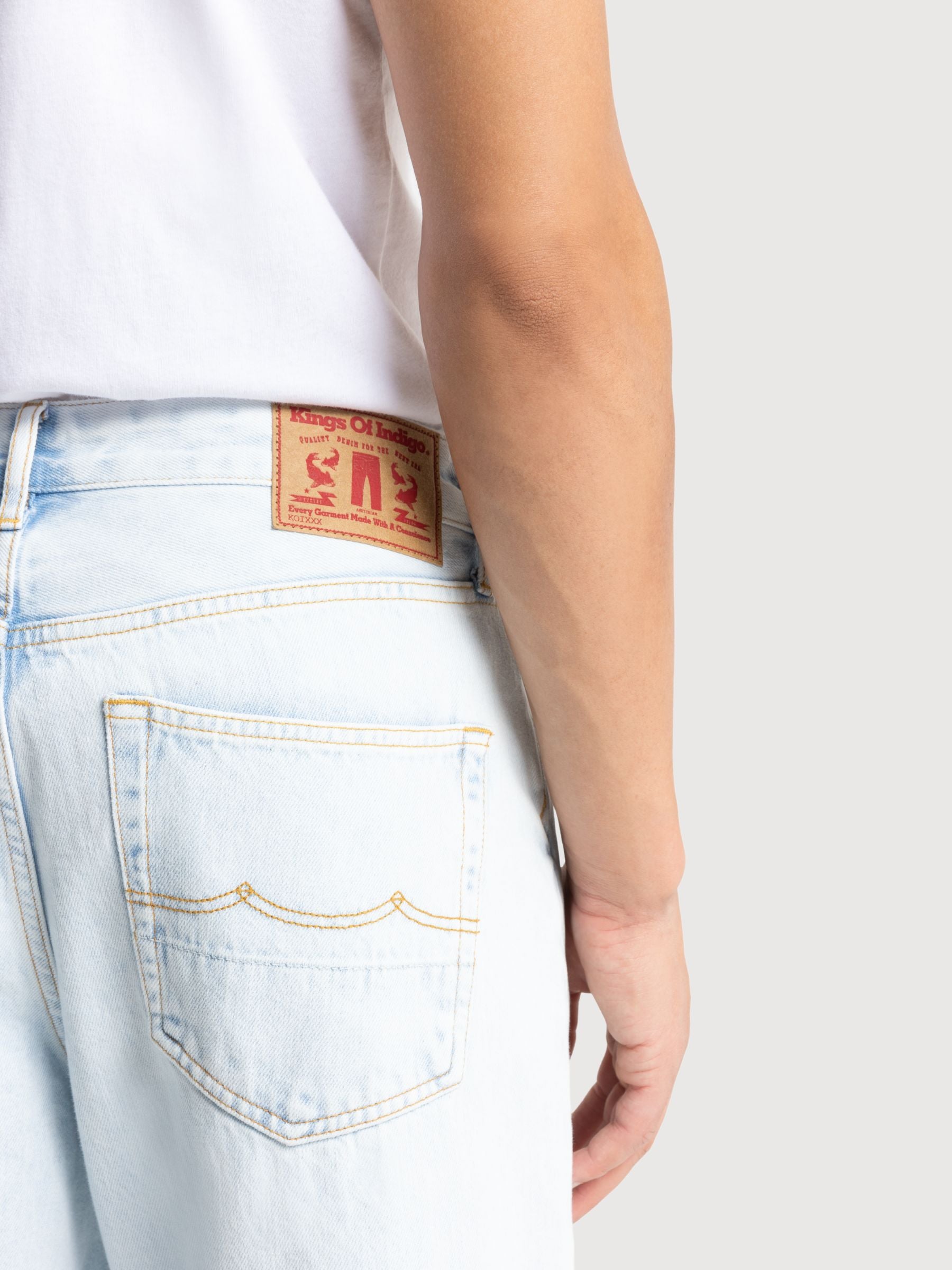 Arkin Ecru Koi Pond Hosen Herren | King Of Indigo 