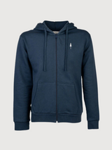 Sweatshirt TreeHoodie Zip Unisex Blue Organic cotton | Nikin