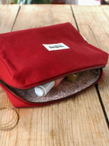 Beauty Case Leon Terracotta in organic cotton | Hindbag