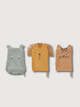 Washcloths 3 Pack Sylvester Safari Mix | Liewood