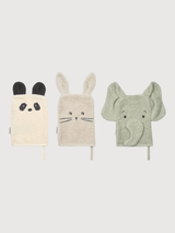 Sylvester Washcloths 3 Pack Dove Blue Mix | LIEWOOD