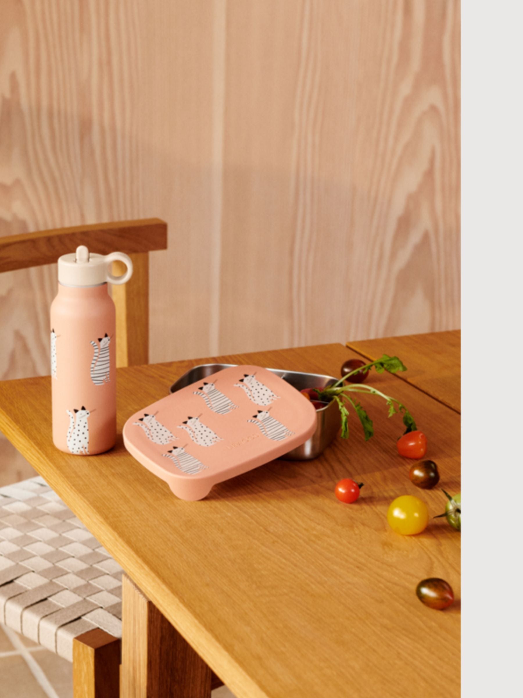 Lunchbox Arthur Printed Cat/Tuscany Rose | Liewood