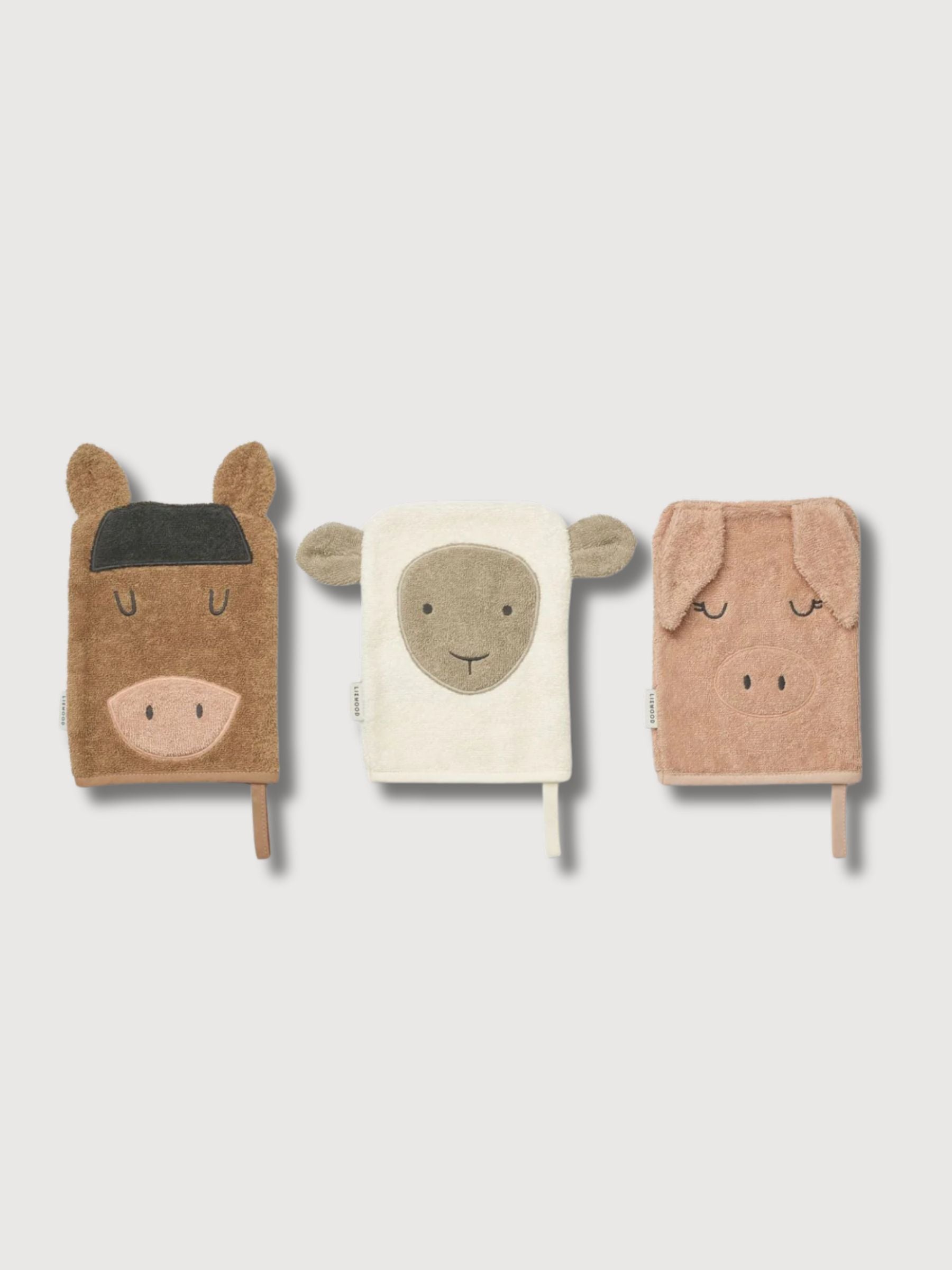 Farm Washcloth 3-Pack Sylvester Farm  | Liewood