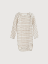 Baby Striped Body in Oat / Offwhite   Organic Cotton | SERENDIPITY