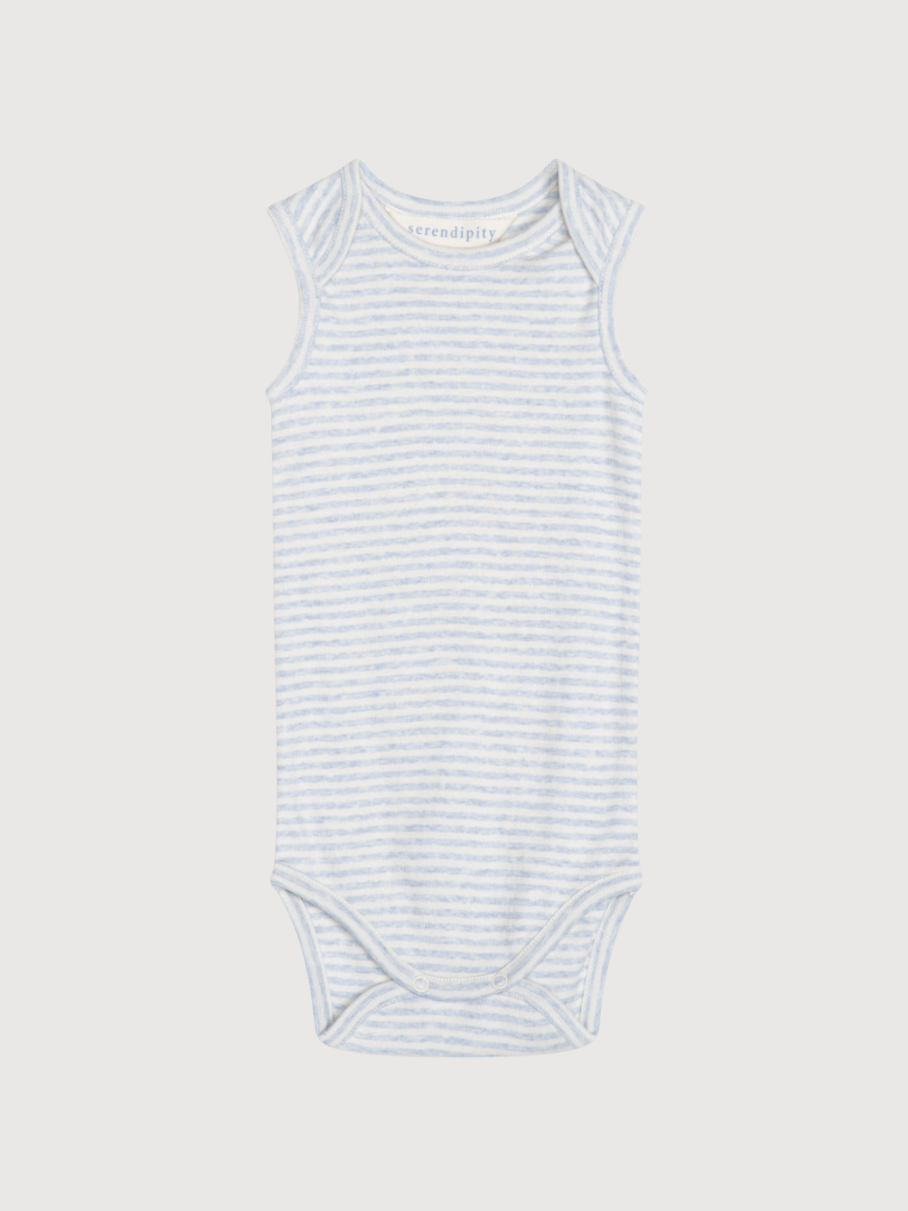 Baby Striped Tank Body in Mist / Offwhite   Organic Cotton | SERENDIPITY