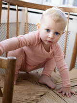 Baby Leggings in Coral   Organic Cotton Rib | SERENDIPITY