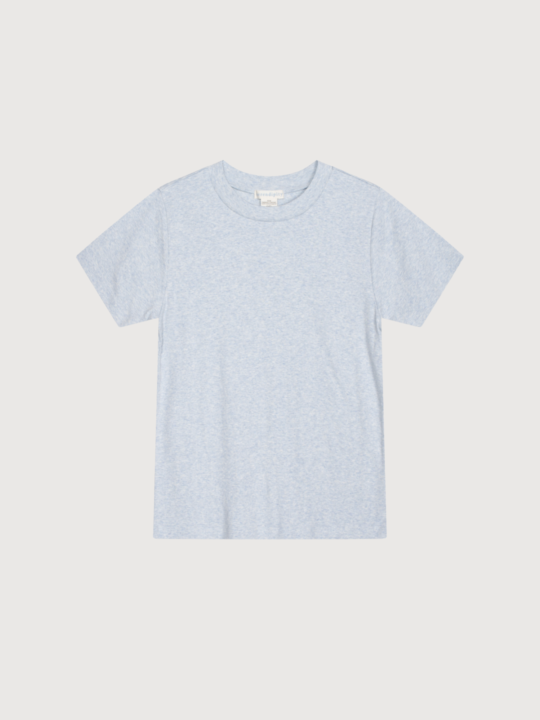 Kurzarm-T-Shirt für Damen in Nebelbraun aus Bio-Baumwolle | SERENDIPITY