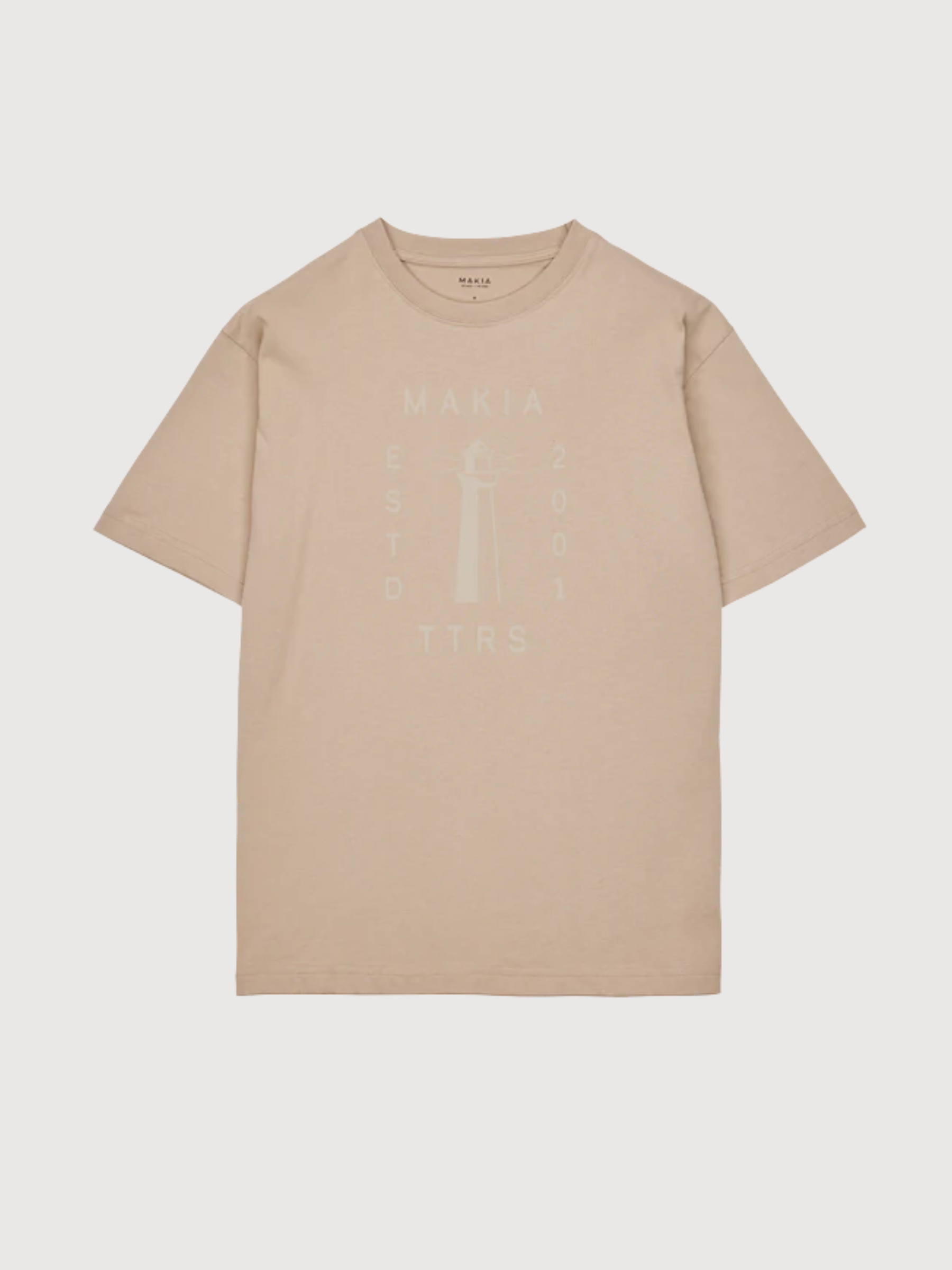 Marker T-shirt Light Taupe | Makia