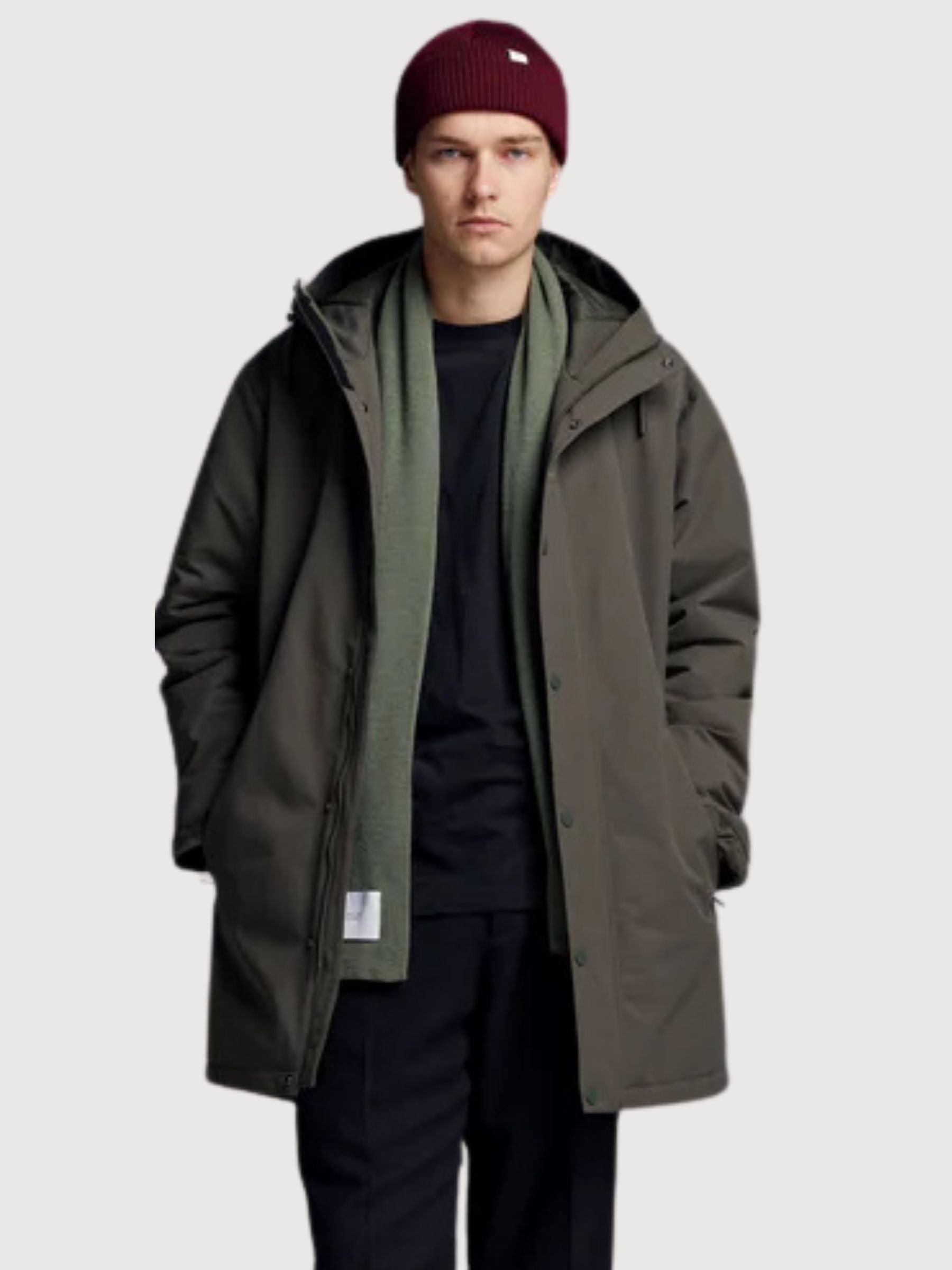 Glacier dusty olive man parka | MAKIA