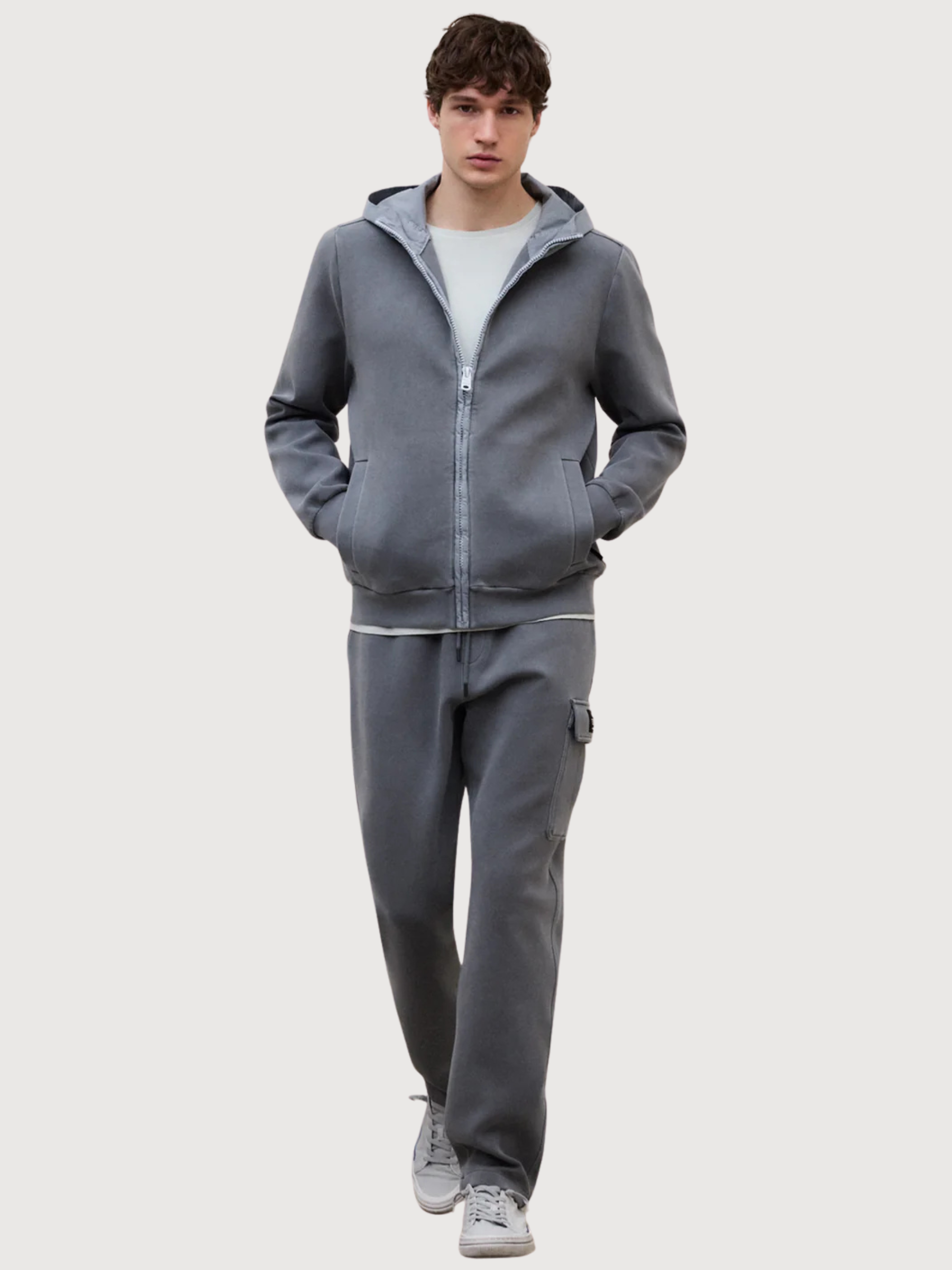 Pullover Dylan Hybrid Man Asphalt | Ecoalf