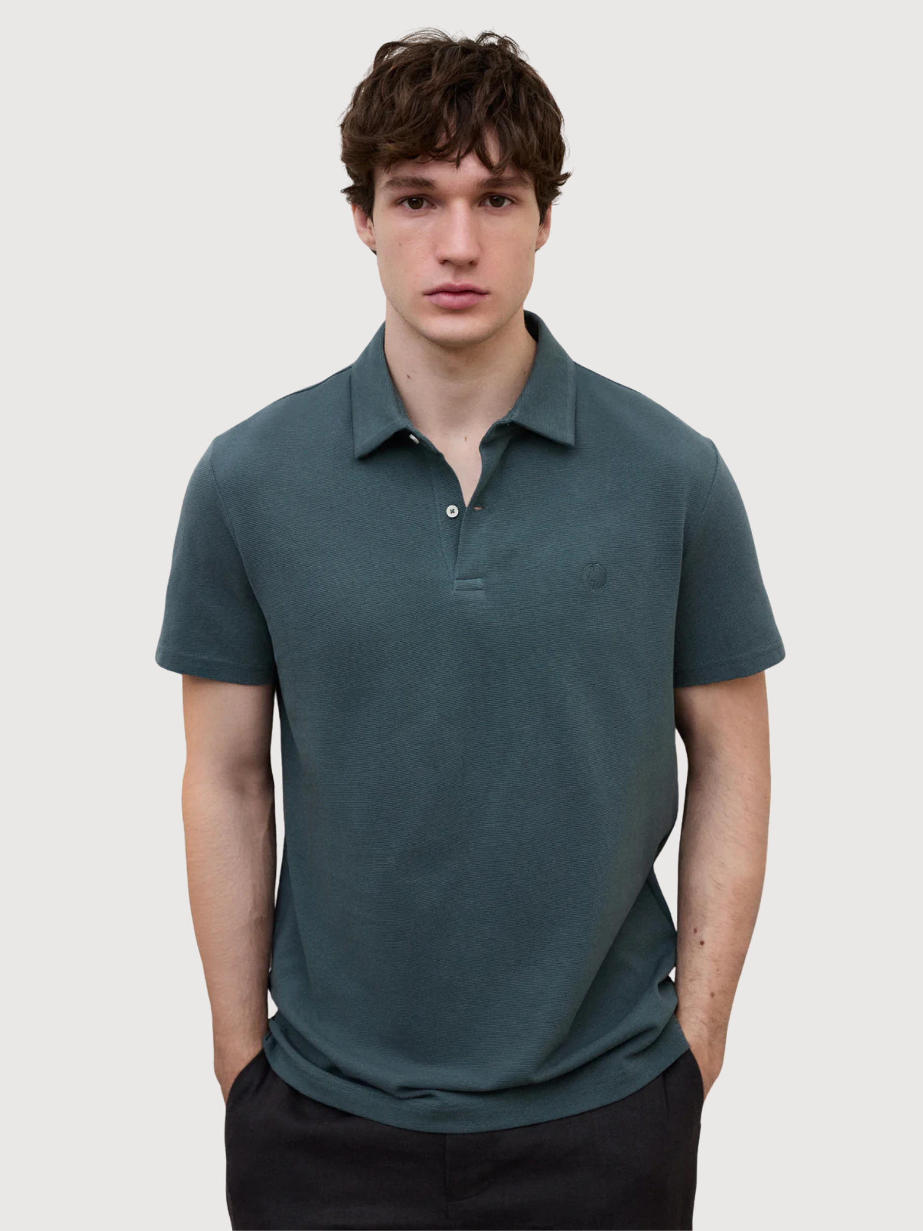 Kurzarm-Poloshirt Simon Green Shadow | Ecoalf