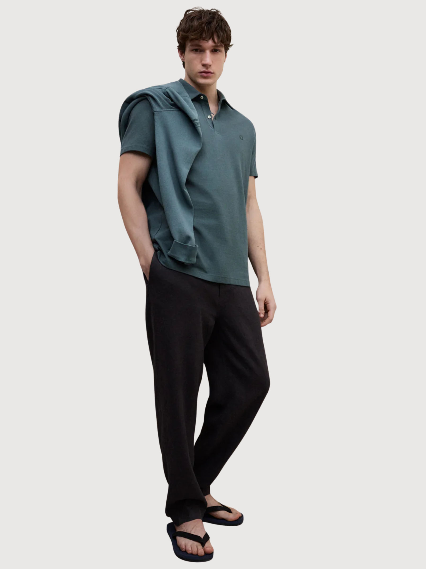 Kurzarm-Poloshirt Simon Green Shadow | Ecoalf