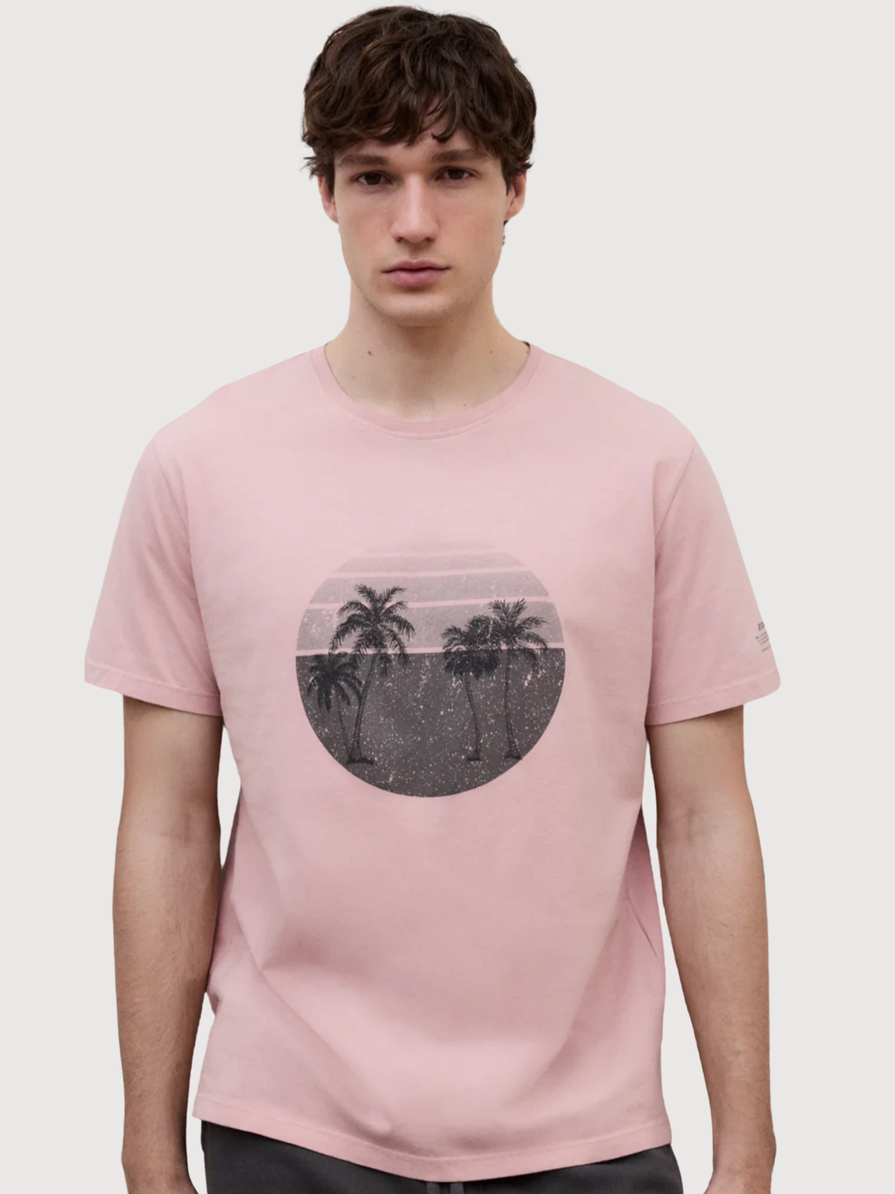 T-shirt Ros Man Cotone Rosa Cipria | Ecoalf